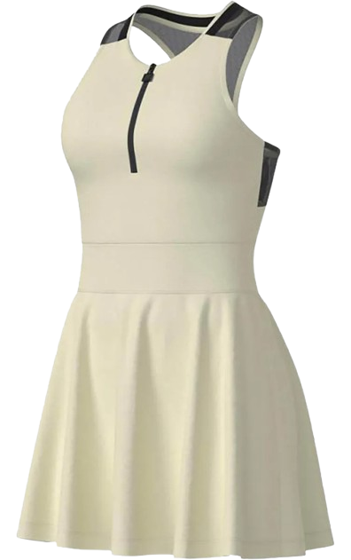 Vestido Fila Match AO - Creme Claro e Preto